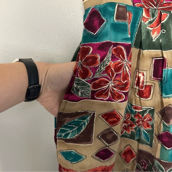 Vintage TR Bentley High Rise Floral Patchwork Skirt - Multicolor - Picture 2 of 6
